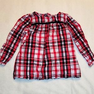 SALE 5/$20 Carter's Red Plaid Long Sleeve Blouse